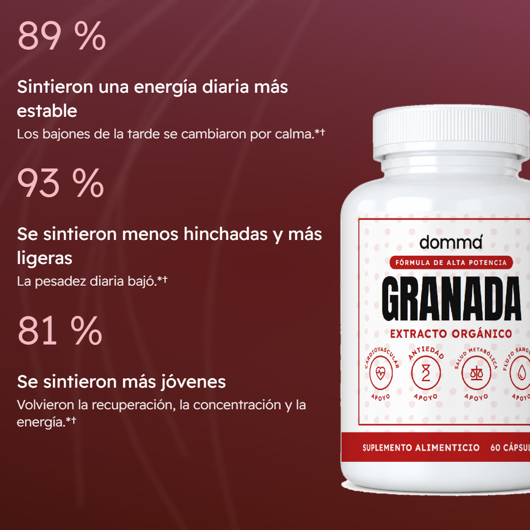 Extracto de granada orgánica en cápsulas