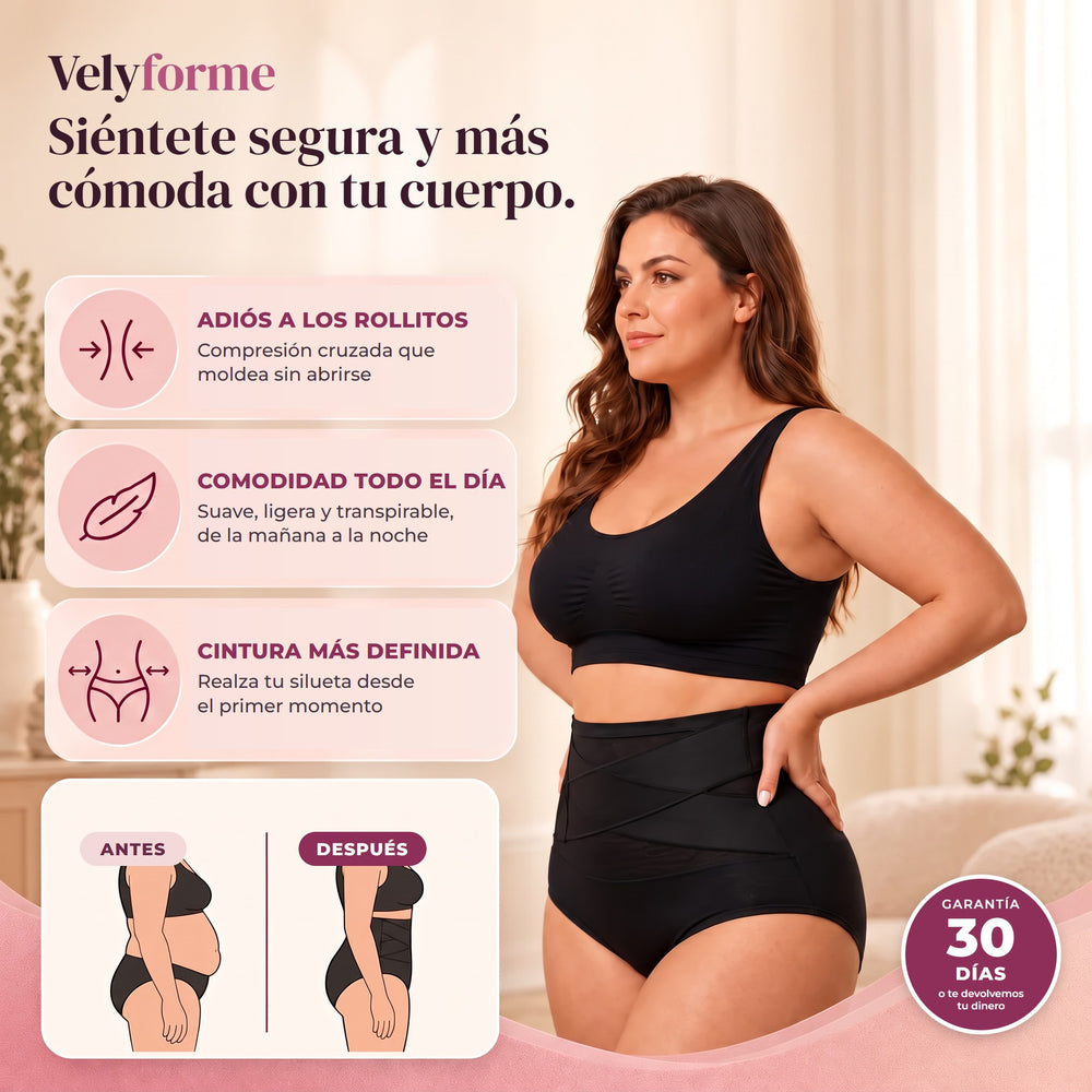 Velyforme® Panty Moldeadora de Cintura Alta – Vientre Plano sin Esfuerzo