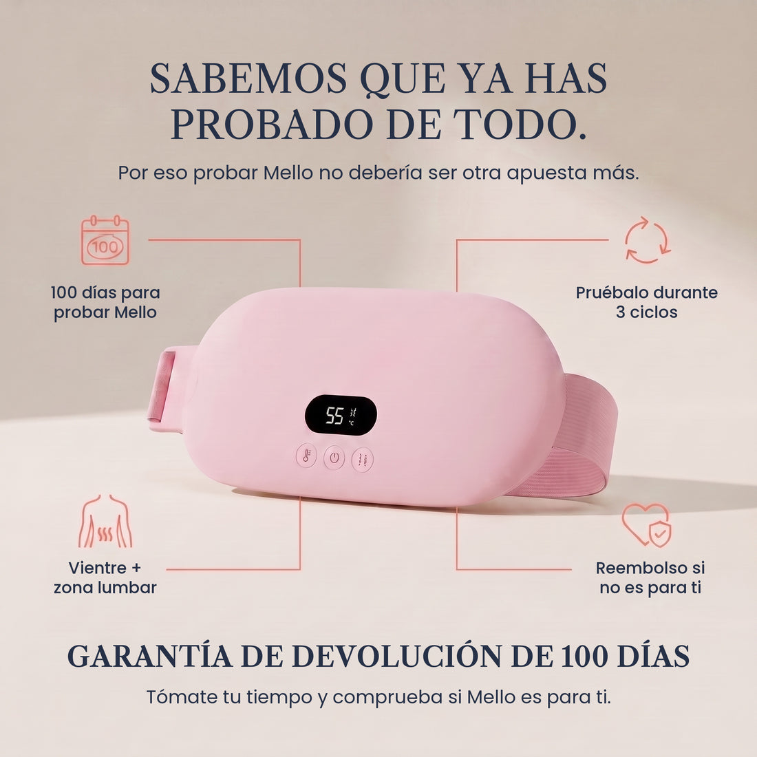Mello - Alivio sin medicamentos para el dolor menstrual y la endometriosis