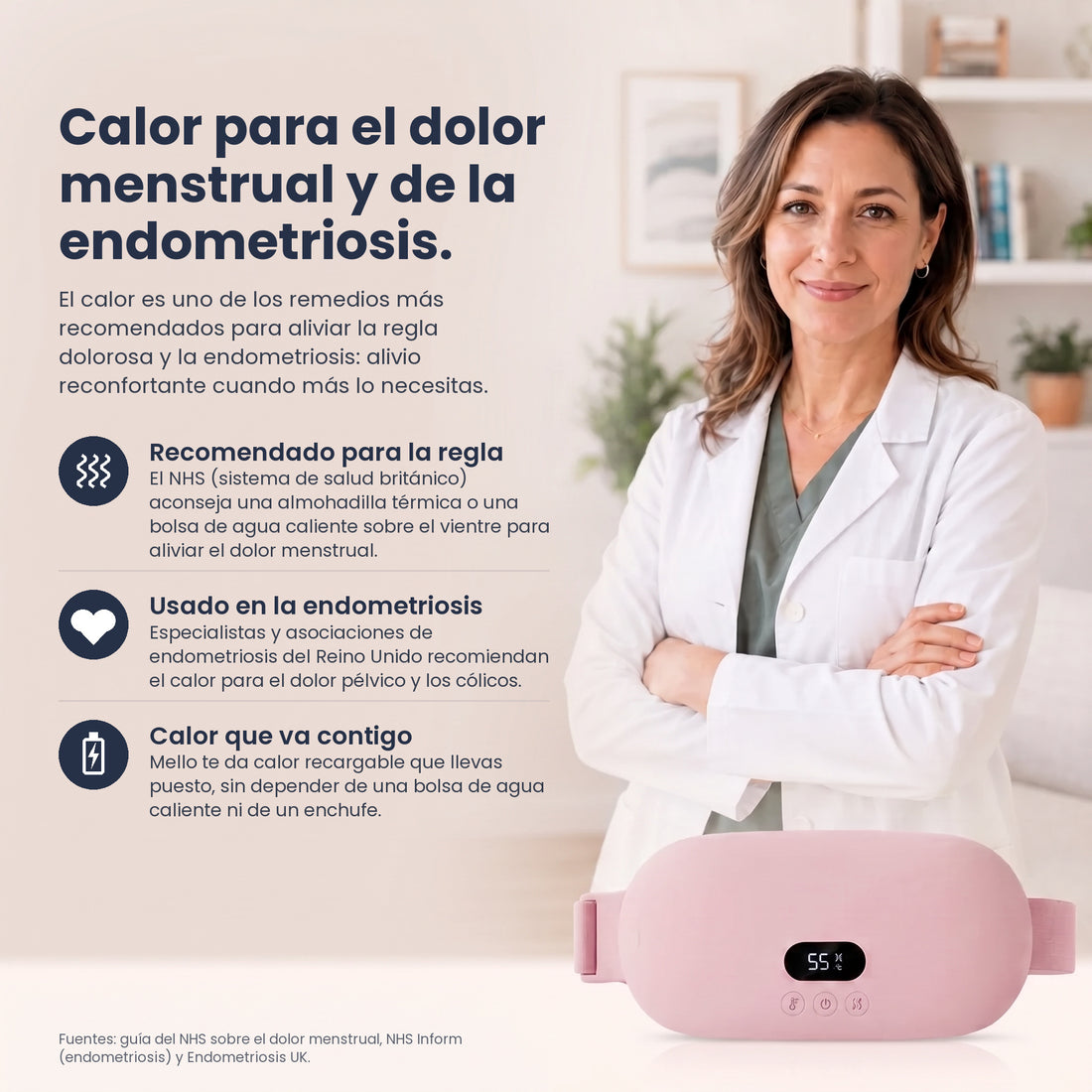 Mello - Alivio sin medicamentos para el dolor menstrual y la endometriosis