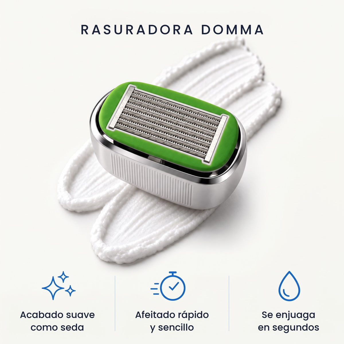 Rasuradora Domma para cabeza: acabado suave, afeitado rápido y fácil de enjuagar