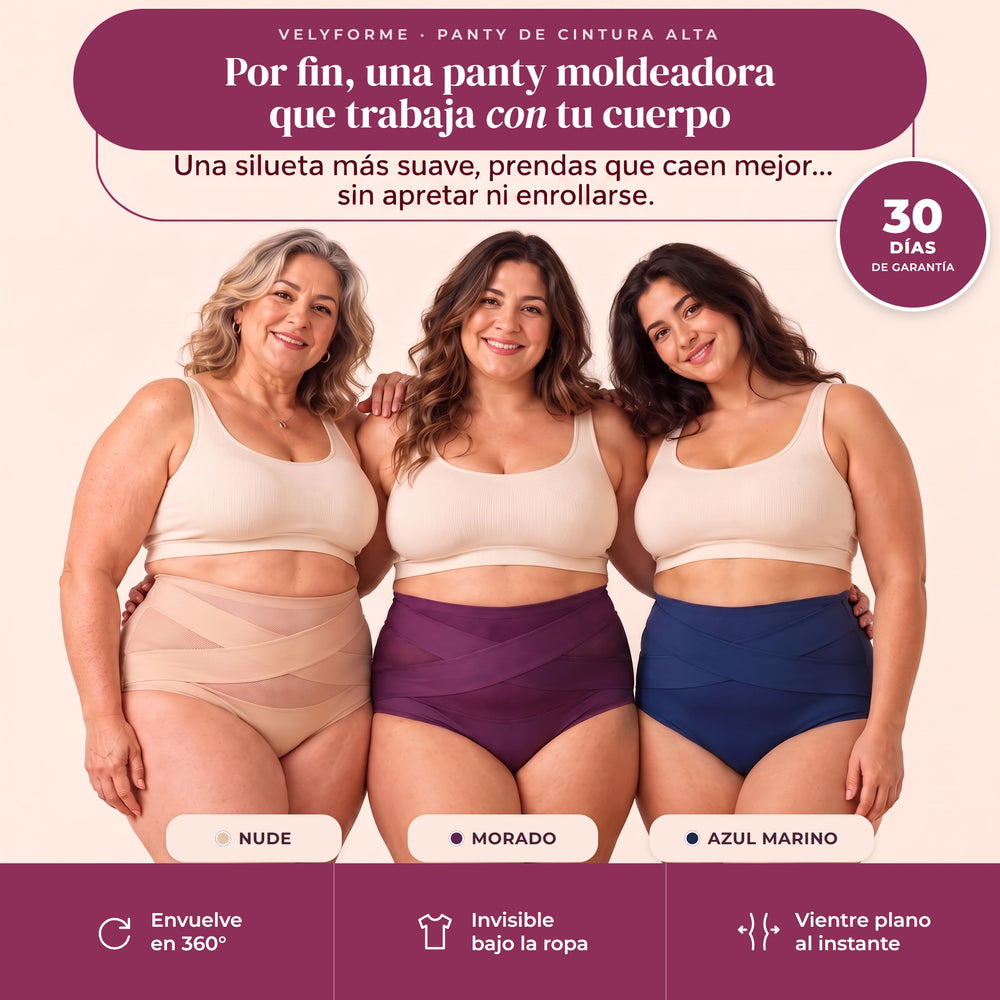Velyforme® Panty Moldeadora de Cintura Alta – Vientre Plano sin Esfuerzo